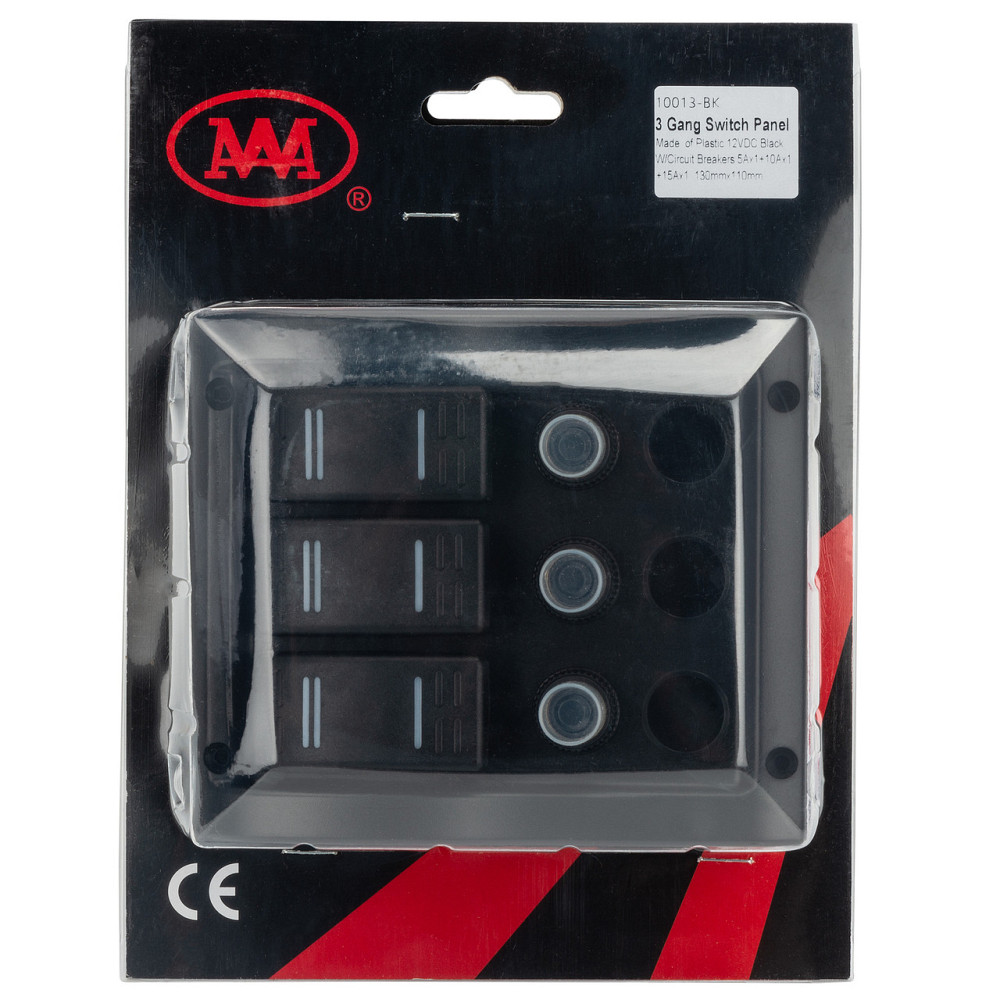 Панель на 3 переключателя Тайвань 10013-BK Черкассы - изображение 3