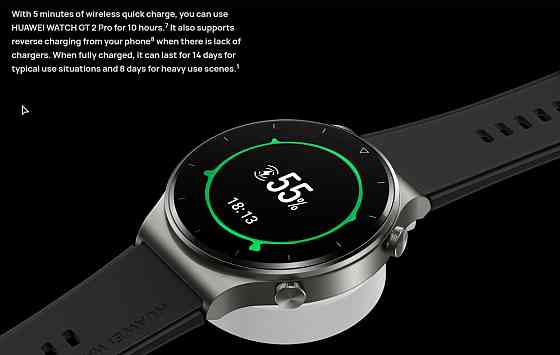 Смарт-годинник Huawei Watch GT 2 Pro 46mm VID-B19 (Чорний) Б/В Николаев