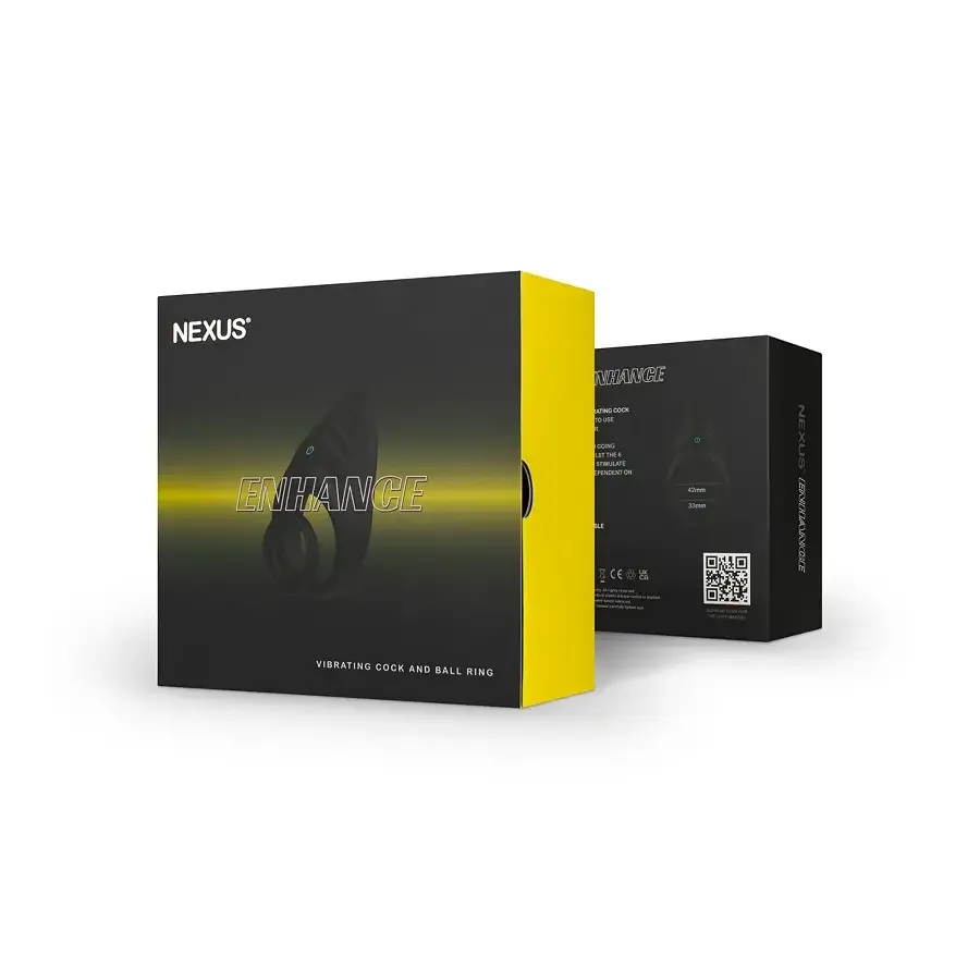 Ерекційне віброкільце Nexus Enhance Vibrating Cock and Ball Ring, подвійне Львів - фото 6