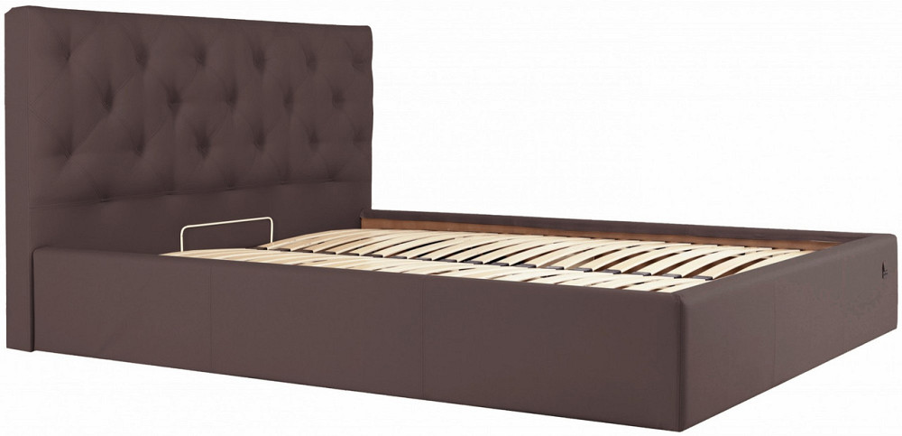 Ліжко Двоспальне Bristol VIP 160 х 190 см Fly 2231 З додатковою металевою цільнозварною рамою Темно-коричневий Дніпро - фото 15