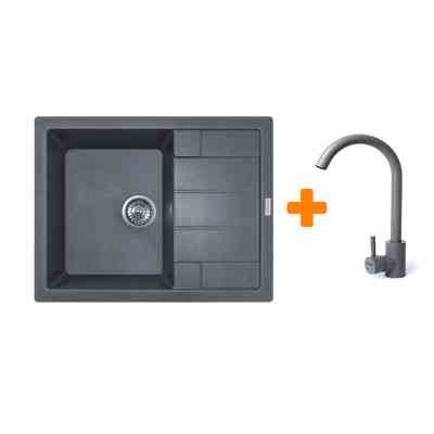 Мойка кухонная Adamant Anila сірий + змішувач (182496910304) Вінниця