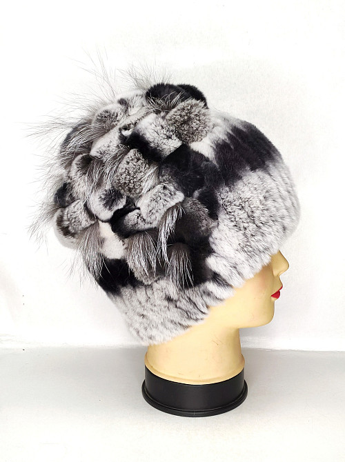 Шапка хутряна жіноча водоспад Крістіна Шиншиловий Харків - фото 2