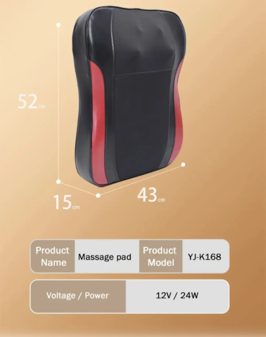 Масажна подушка Shiatsu-168 для шиї, спини, попереку та тіла Київ - фото 4