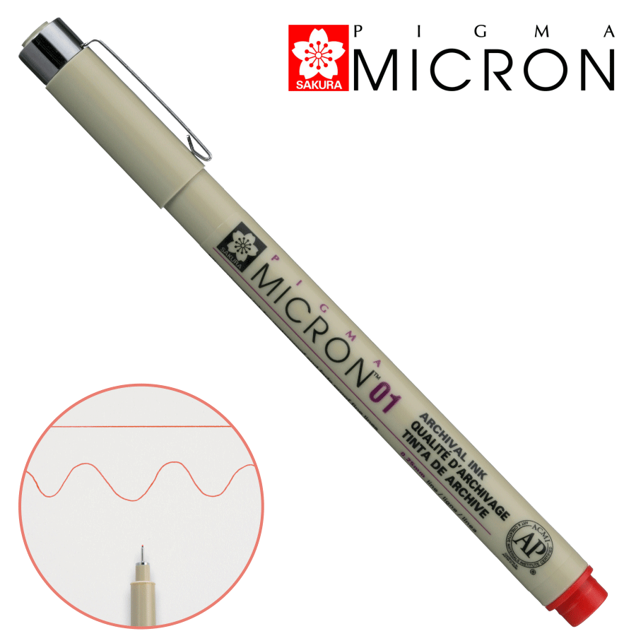 Лінер PIGMA MICRON (0.1) 0,25мм Червоний Sakura Київ - фото 1