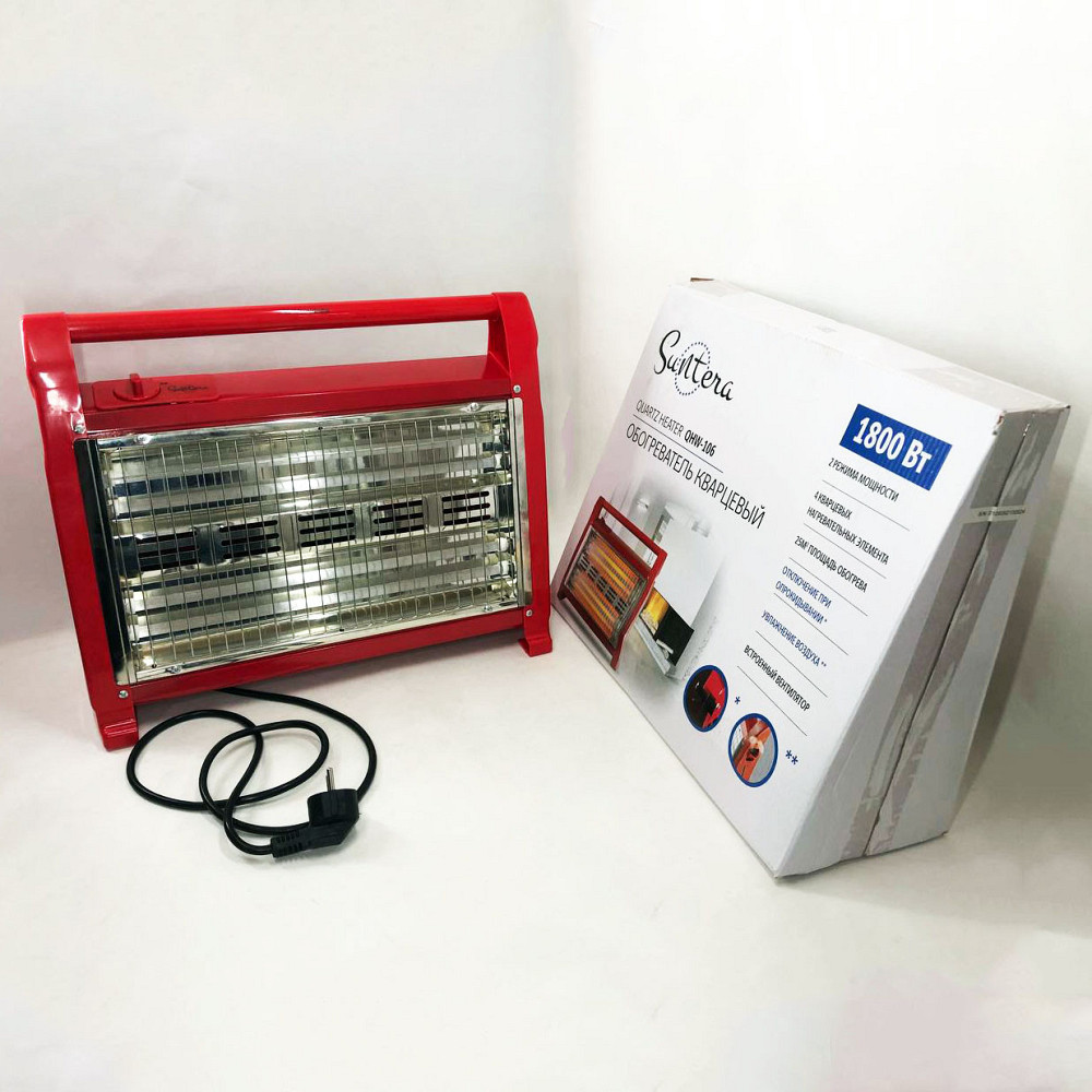 Экономичный обогреватель Suntera QHW-106 1800Вт, Переносной NE-236 кварцевый обогреватель Киев - изображение 9