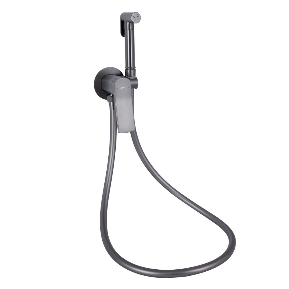 Набор для гигиенического душа Qtap Slavonice округлый QTSLA262GMB45916 Gunmetal Black PVD Киев - изображение 7
