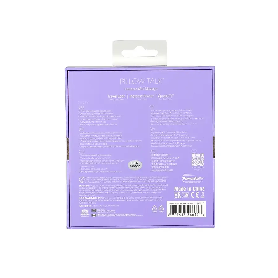 Роскошный вибратор Pillow Talk Flirty Purple Special Edition, Сваровски, повязка на глаза+игра Львов - изображение 9