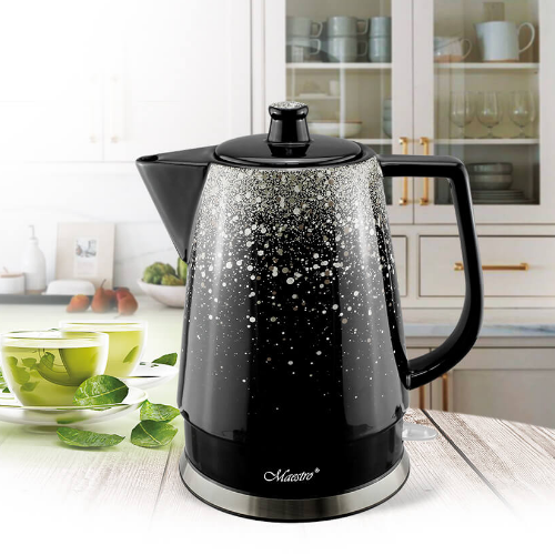 Електрочайник 1,5л кераміка (диск) сріблястий MR-074-SILVER Maestro Житомир