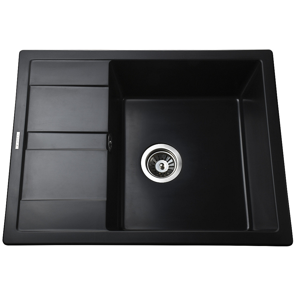 Гранітна мийка Mira ONZA чорний 650 х 500 мм Тернопіль - фото 1