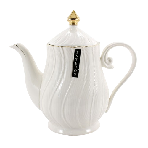 Заварник Хвиля 1100мл порцеляна білий LTSL-Q0122-A Interos Житомир - фото 1