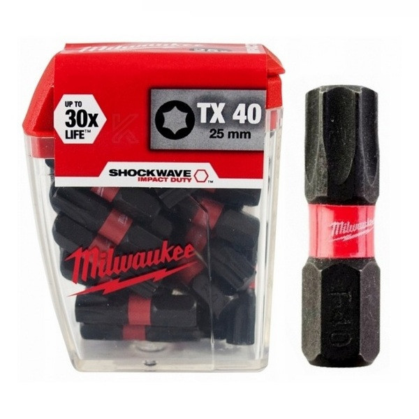Біти Milwaukee для Шуруповерта shockwave tx40 x 25 мм 4932430889 Коломия - фото 1