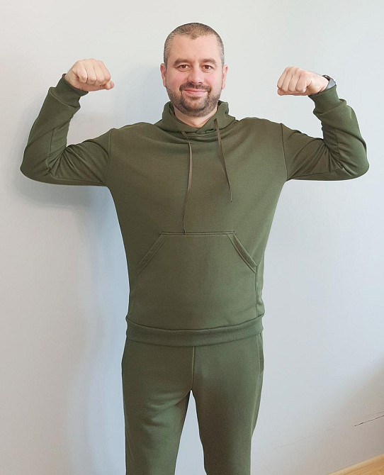 Спортивний костюм чоловічий демісезонний із футера тринитки Олива 50 р Запоріжжя - фото 6