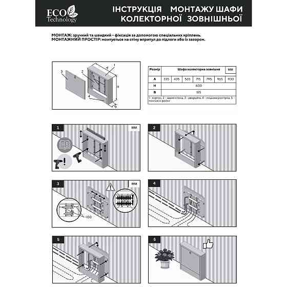 Колекторна шафа зовнішня ЕСО PRO ШКЗ-01 600x435x125 (2-3) Тернопіль