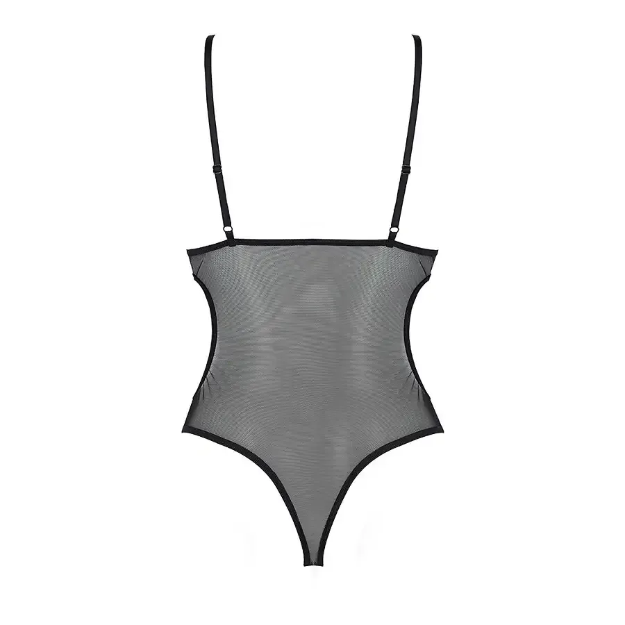 Боді з ажурним ліфом Passion CHRISTA BODY S/M, black Львов - изображение 4