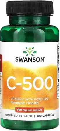Витамин С с Шиповником Swanson Vitamin C with Rose Hips 500 mg - 100 caps Киев