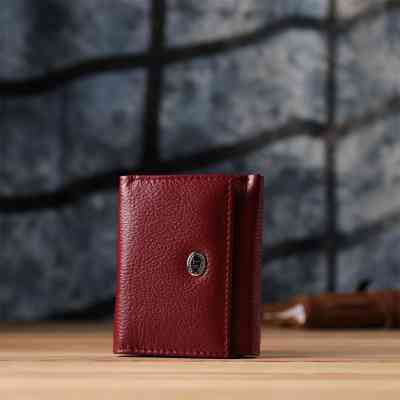 Гаманець ST Leather З натуральної шкіри Бордовий (23082) Вінниця