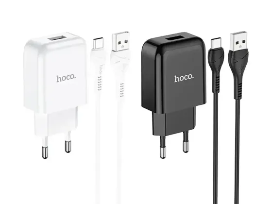 Сетевое зарядное устройство Hoco N2 Vigour 220V (10.5W, 5V/2.1A) на 1 USB-порт с кабелем USB - Type-C Одесса