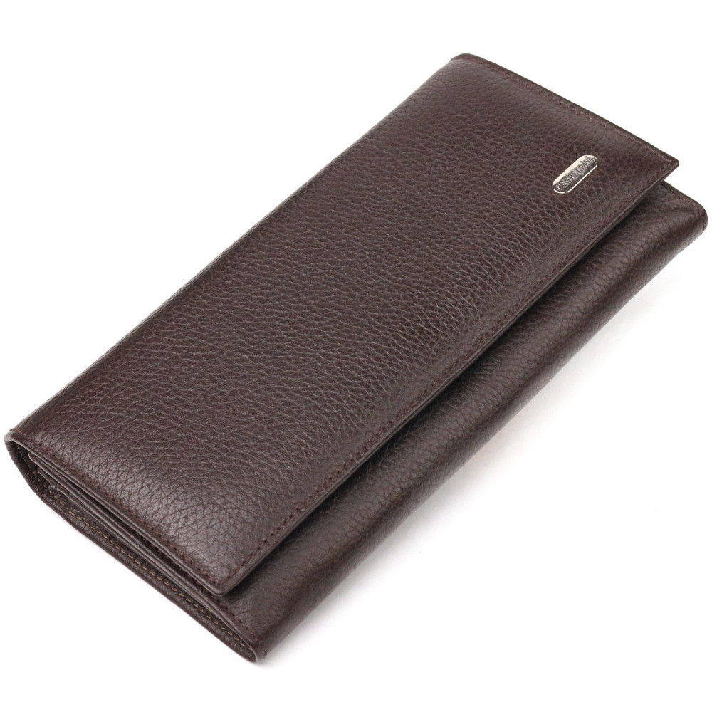 Женский кожаный кошелек для карт купюр и монет CANPELLINI 21526 Коричневый Киев - изображение 11