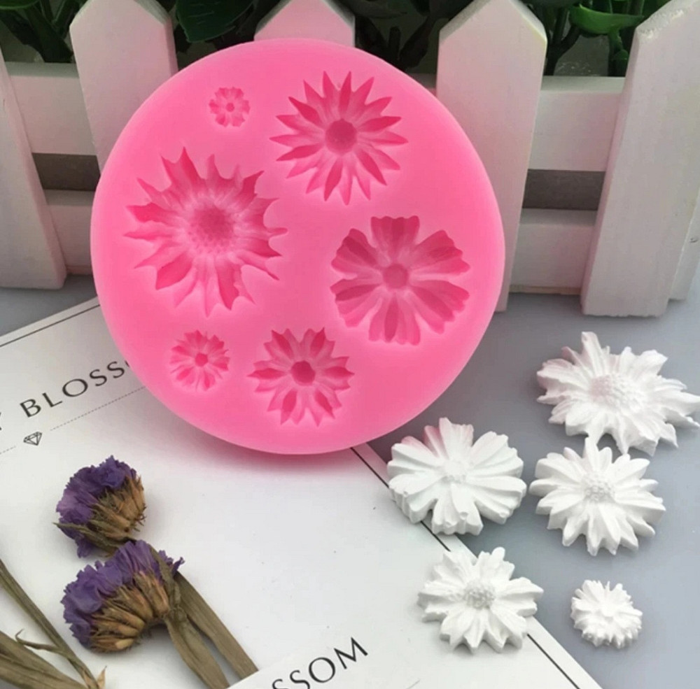 Молд силиконовый Цветы 73 мм розовый Киев - изображение 4
