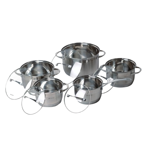 Набір каструль 10 предметів (ківш 1,8/каструлі 1,8/2,3/3,3/5,8л) нержавіюча сталь 7-шарове дно 4710S KAMILLE Житомир - изображение 6