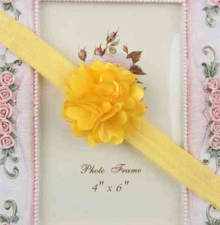 Детская повязка желтая с цветком - размер универсальный, цветок 5см Киев