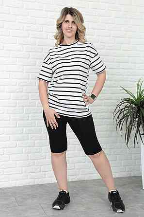 Костюм з велосипедками "Balance" оптом | Батал | Розпродаж моделі Чорний, 50-52 Київ