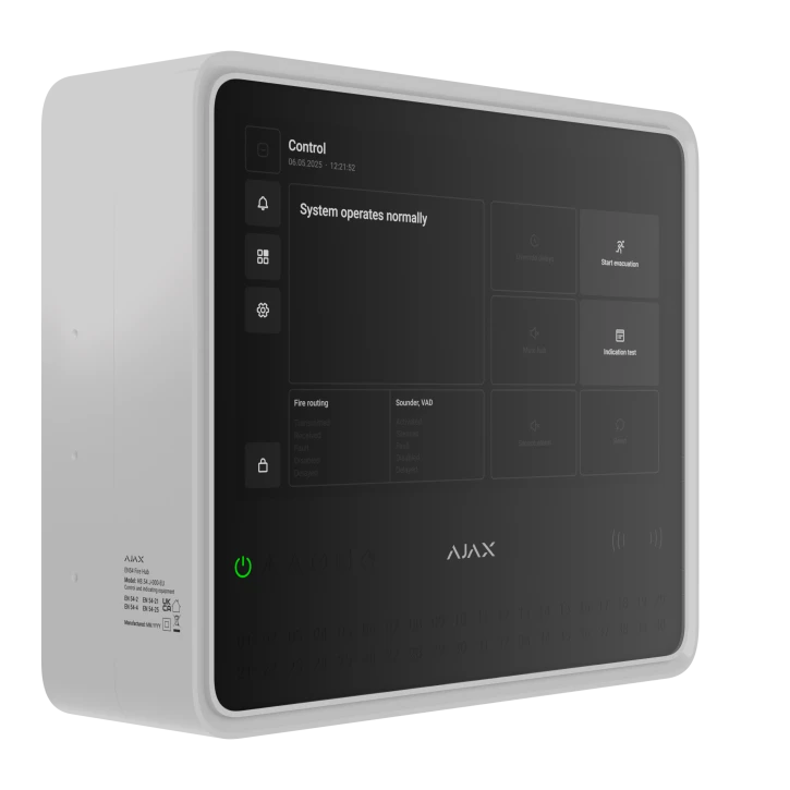 Беспроводной приемник-контрольный пожарный прибор с поддержкой устройств для защиты от вторжения Ajax EN54 Fire Hub Jeweller Киев - изображение 1