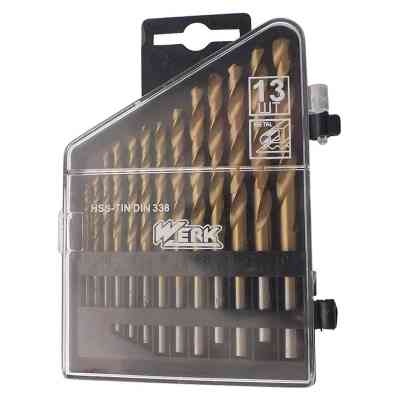 Набір свердл Werk по металу - 13 шт, Титанове покриття (1.5-6.5)х0.5+3.2+4.8мм (63683) Вінниця