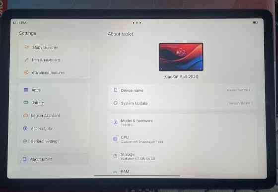 Планшет Lenovo Xiaoxin Pad 2024 8/128Gb Luna Gray. Київ