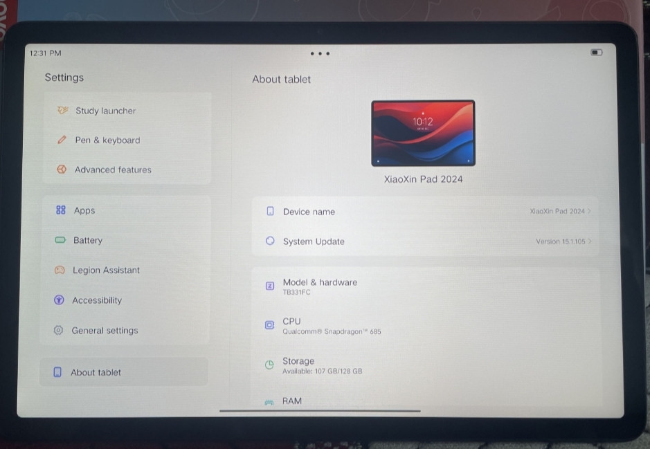 Планшет Lenovo Xiaoxin Pad 2024 8/128Gb Luna Gray. Киев - изображение 4