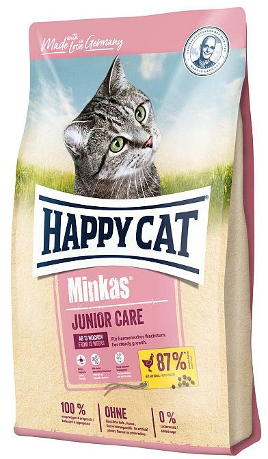 Сухой корм Happy Cat Minkas Junior Care для котят с 4 до 6 месяцев с птицей, 1.5 кг Винница - изображение 1