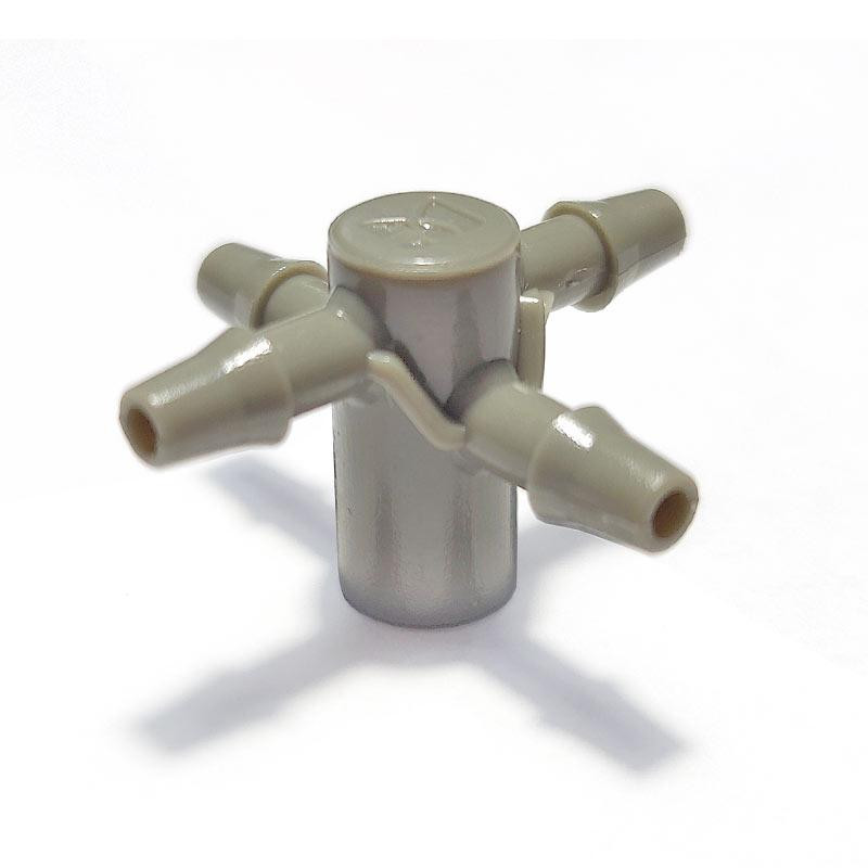 Крестовина для емітерів та крапельниць, вхід 5мм, 4 х вихід на трубку 3х5мм, DSK-5135L5 Київ - фото 1