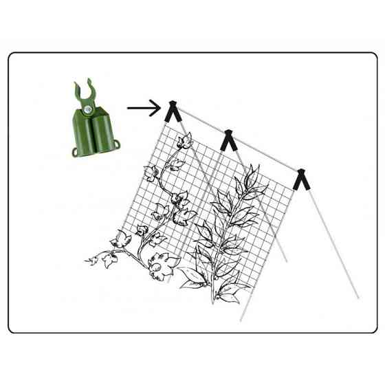 Соединитель угловой регулируемый для садовых опор 16мм, 4 шт, TYLS16/4 Киев