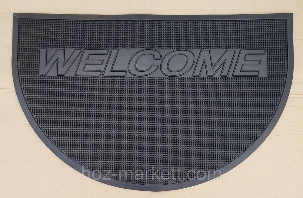 Килимок гумовий Велком напівкруглий розмір 90 см х 60 см Харків - фото 1