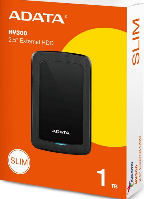 Зовнішній жорсткий диск ADATA DashDrive Durable HV300 1TB Black. Київ - фото 4