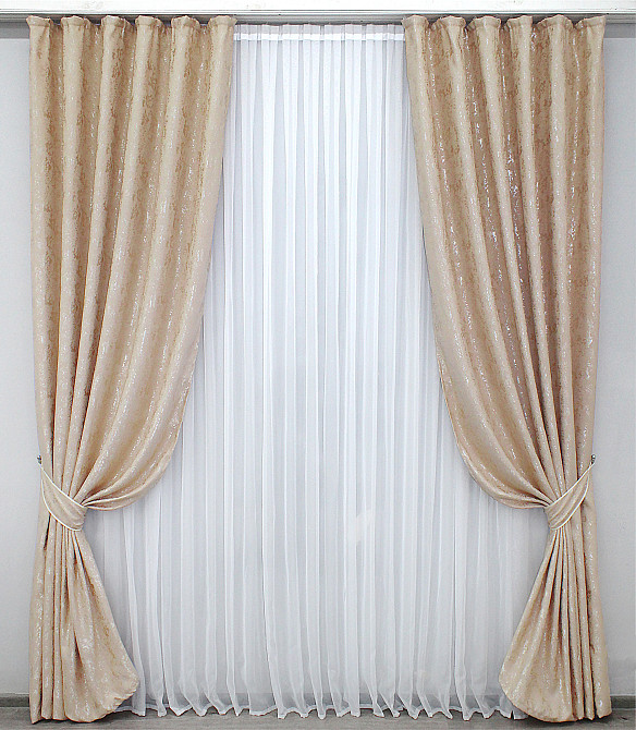 Шторная ткань лен мрамор, коллекция 