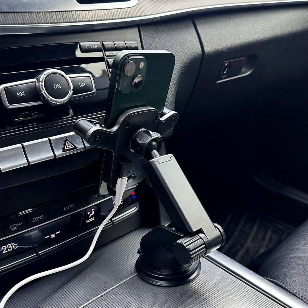 Автодержатель для телефона с БЗУ WUW-Z30 Black Киев - изображение 7