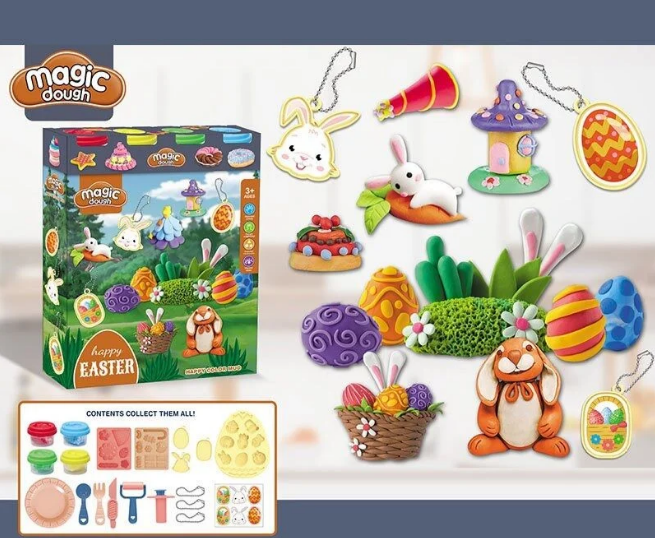 Тісто для ліплення 8651 (48/2) 4 кольори тіста, в коробці, шт Київ - фото 1