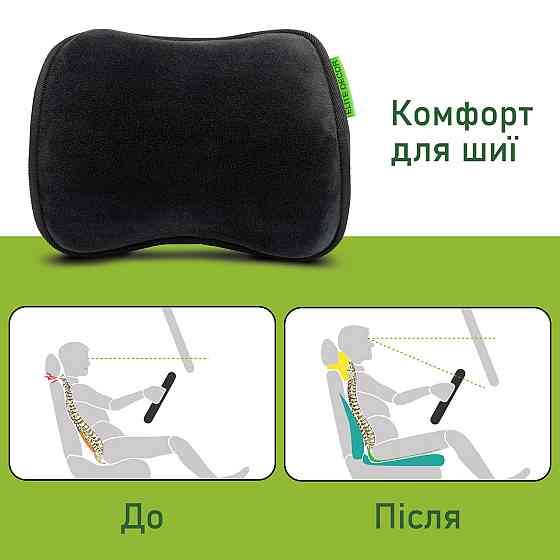 Автомобільний підголівник Comfort Trip AMF 001-2 250x200x100 чорний (велюр) Дніпро
