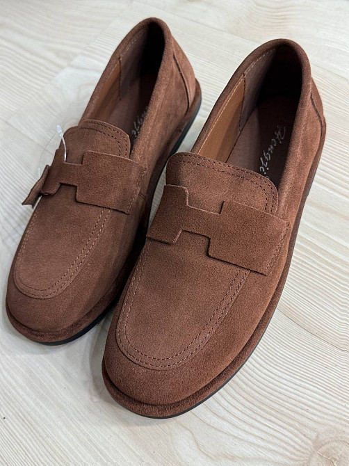 Туфлі жіночі Hengji 560-8 лофери замшеві коричневі, 37, 23,5 см Київ - фото 2