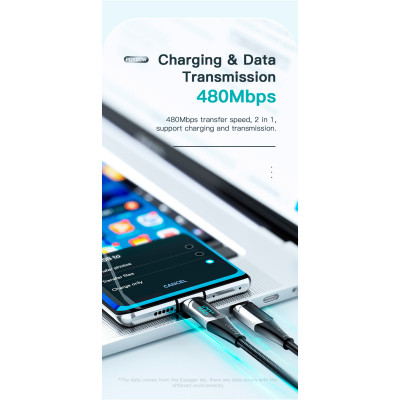 Дата кабель USB-C to USB-C 2.0m 100W Digital Display blue Essager (ES-XCTT1-YDA03) Винница - изображение 12