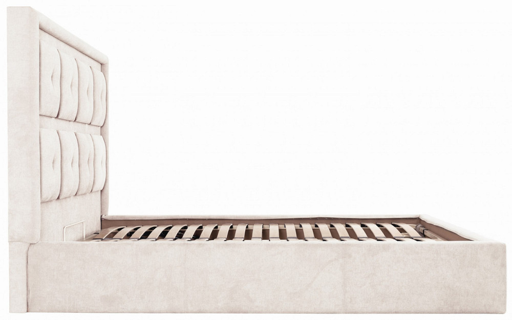 Ліжко Двоспальне Windsor VIP 160 х 200 см Місті Milk З додатковою металевою цільнозварною рамою Бежевий Дніпро - фото 14