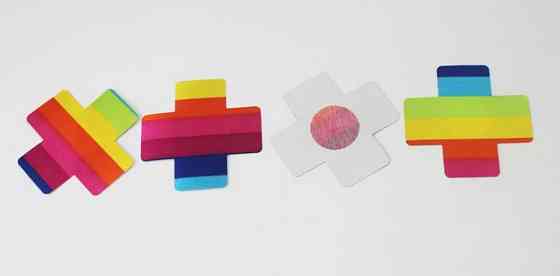 Наклейки на груди Хрести 65 на 65 мм різнобарвний Київ