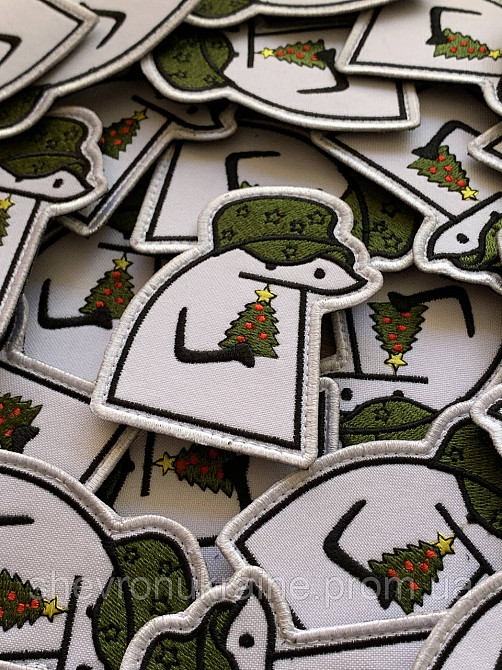 Шеврон флорк с ёлочкой (Форма контурная. На липучке) Размер 8x6.3см Киев - изображение 2