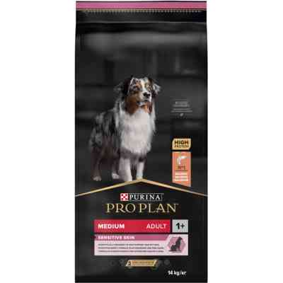 Сухой корм для собак Purina Pro Plan Dog Medium Adult Sensitive Skin с лососем и рисом 14 кг (7613035120464) Винница