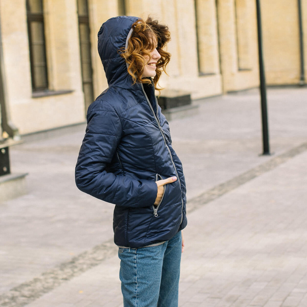 Демисезонная слингокуртка 3 в 1-синяя Киев - изображение 3