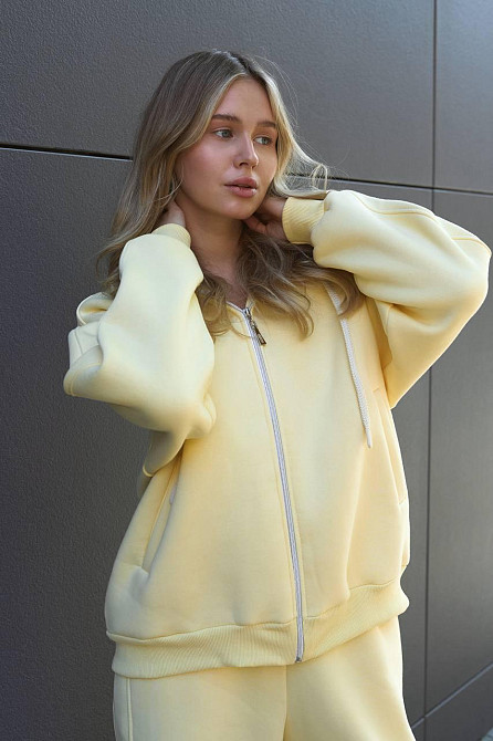 Жіночий прогулянковий теплий костюм двійка: кофта і штани з турецької тринитки на флісі Одеса - фото 7