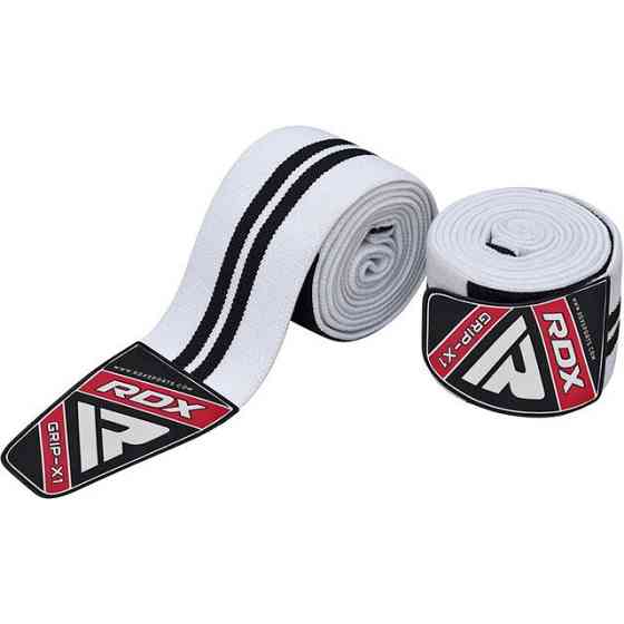 Бинти на коліна RDX K1 GYM Knee Wraps White/Black Plus Каменское