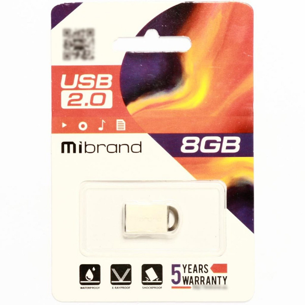 Флеш-накопичувач Flash Mibrand USB 2.0 lynx 8Gb Silver Киев - изображение 2