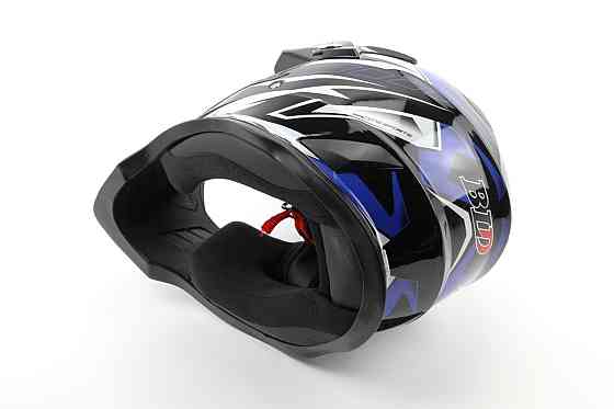 Шолом кросовий/ендуро/АТV BLD-819-7 М (57-58см), ЧОРНО-СИНІЙ Киев
